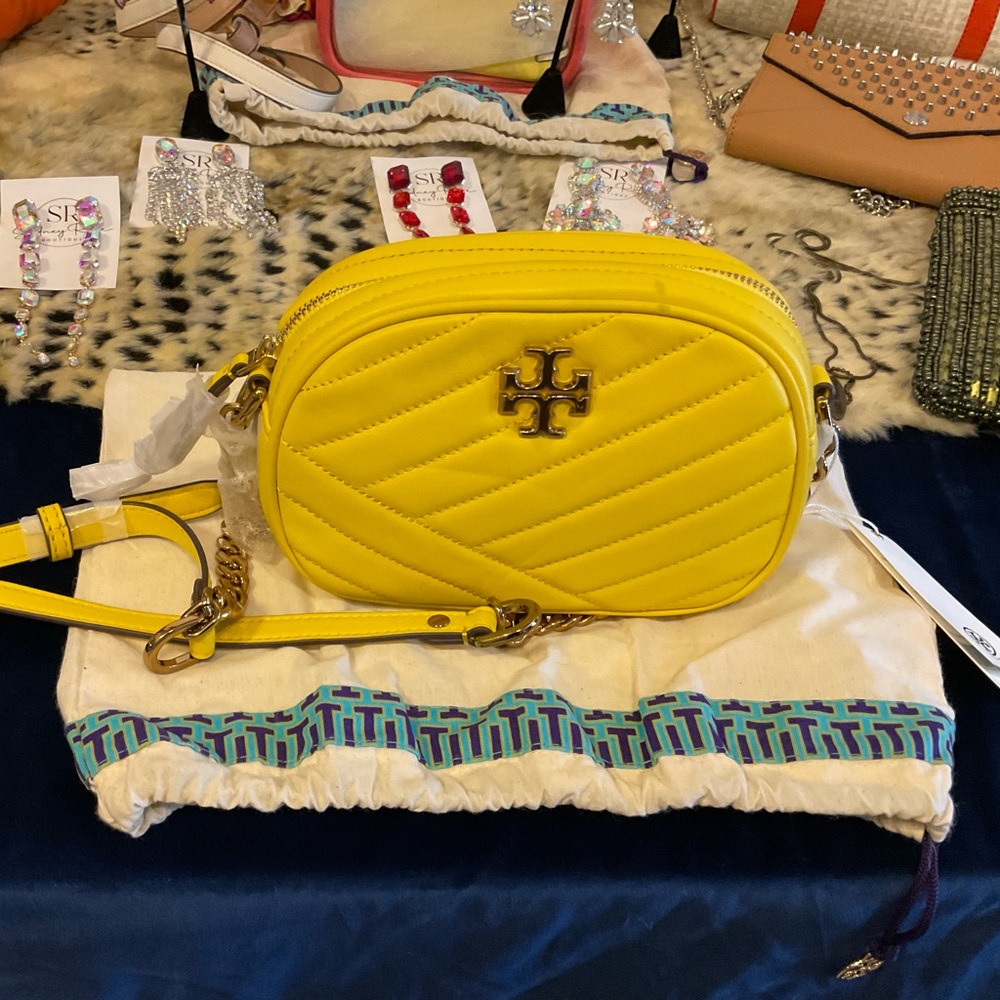Tory Burch Sunny Yellow Quilted Crossbody